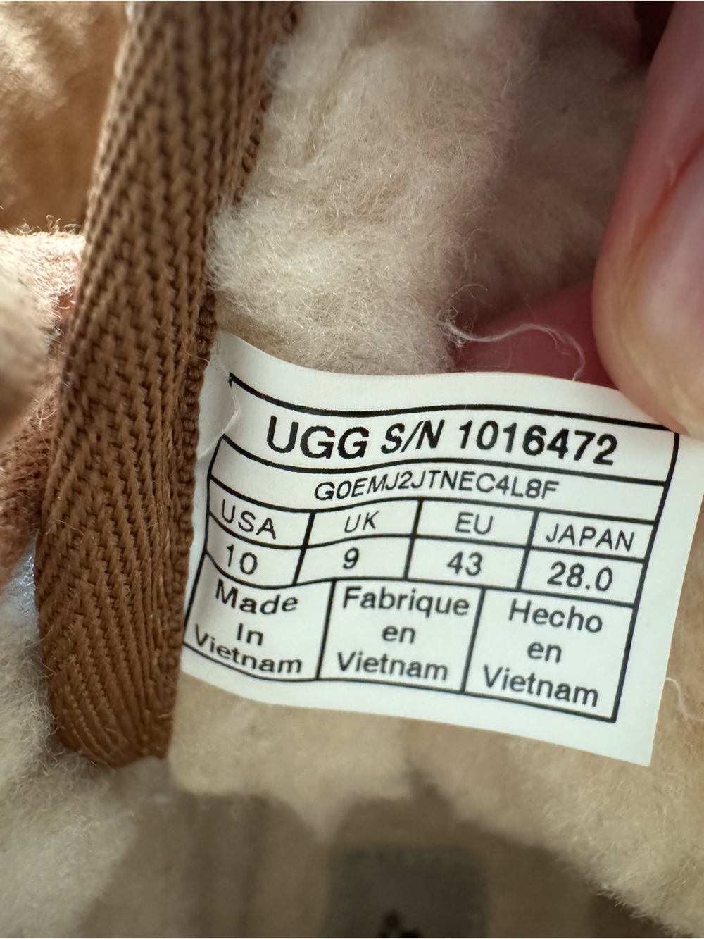 UGG Harkley Chestnut Shearling Lined 1016472 Sheepskin Mid Top Lace Casual Boots - Picture 12 of 13